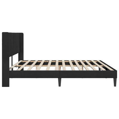 Bed Frame with Headboard Black 180 x 200 cm Velvet