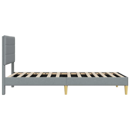 Bed Frame with Headboard Light Grey 90 x 190 cm Fabric