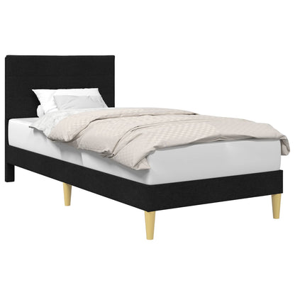 Bed Frame with Headboard Black 90 x 190 cm Fabric