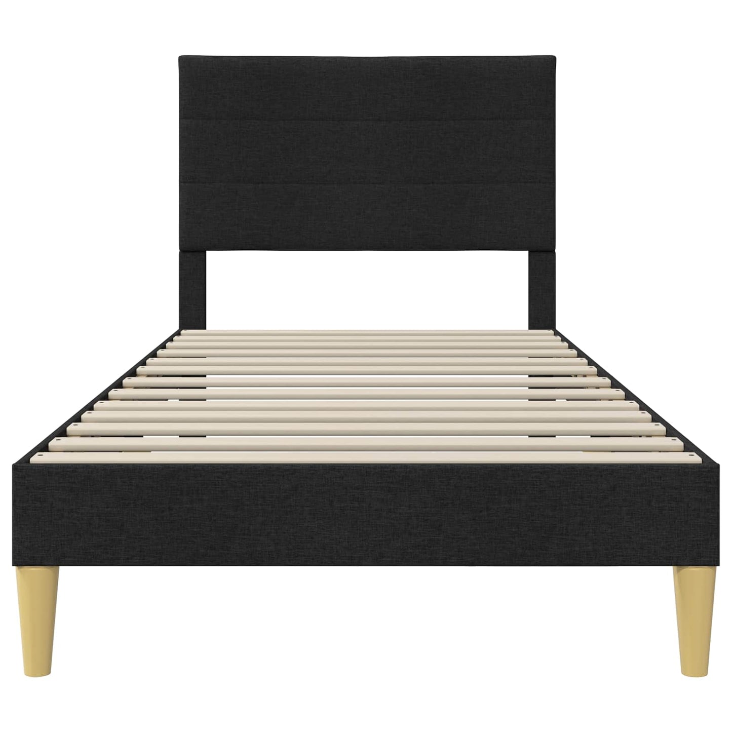 Bed Frame with Headboard Black 90 x 190 cm Fabric