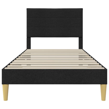 Bed Frame with Headboard Black 90 x 190 cm Fabric