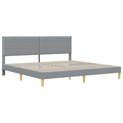 Bed Frame with Headboard Light Grey 180 x 200 cm Fabric