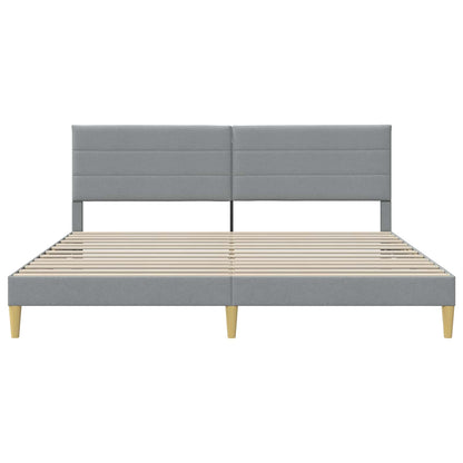 Bed Frame with Headboard Light Grey 180 x 200 cm Fabric
