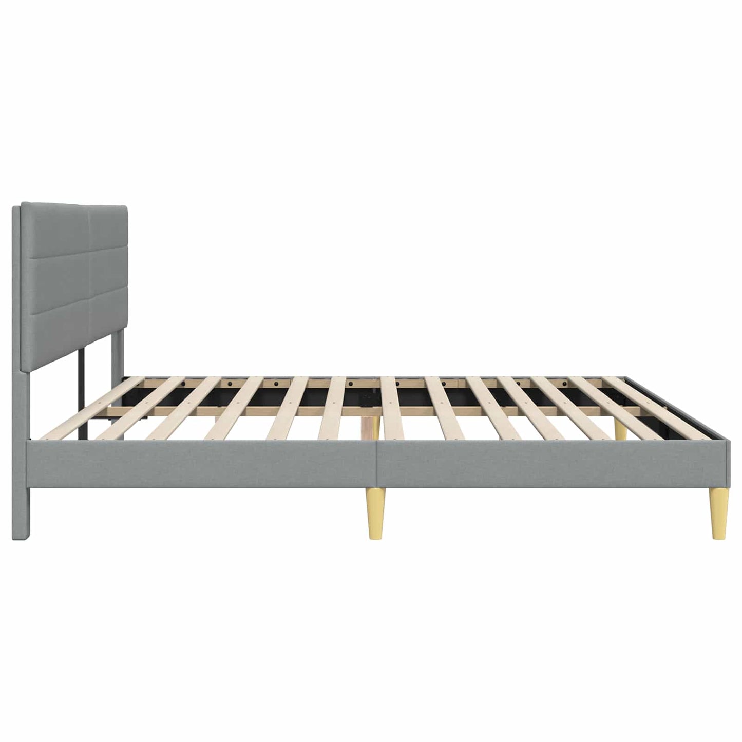 Bed Frame with Headboard Light Grey 180 x 200 cm Fabric