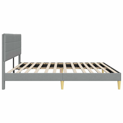 Bed Frame with Headboard Light Grey 180 x 200 cm Fabric