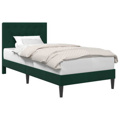 Bed Frame with Headboard Black 90 x 190 cm Velvet