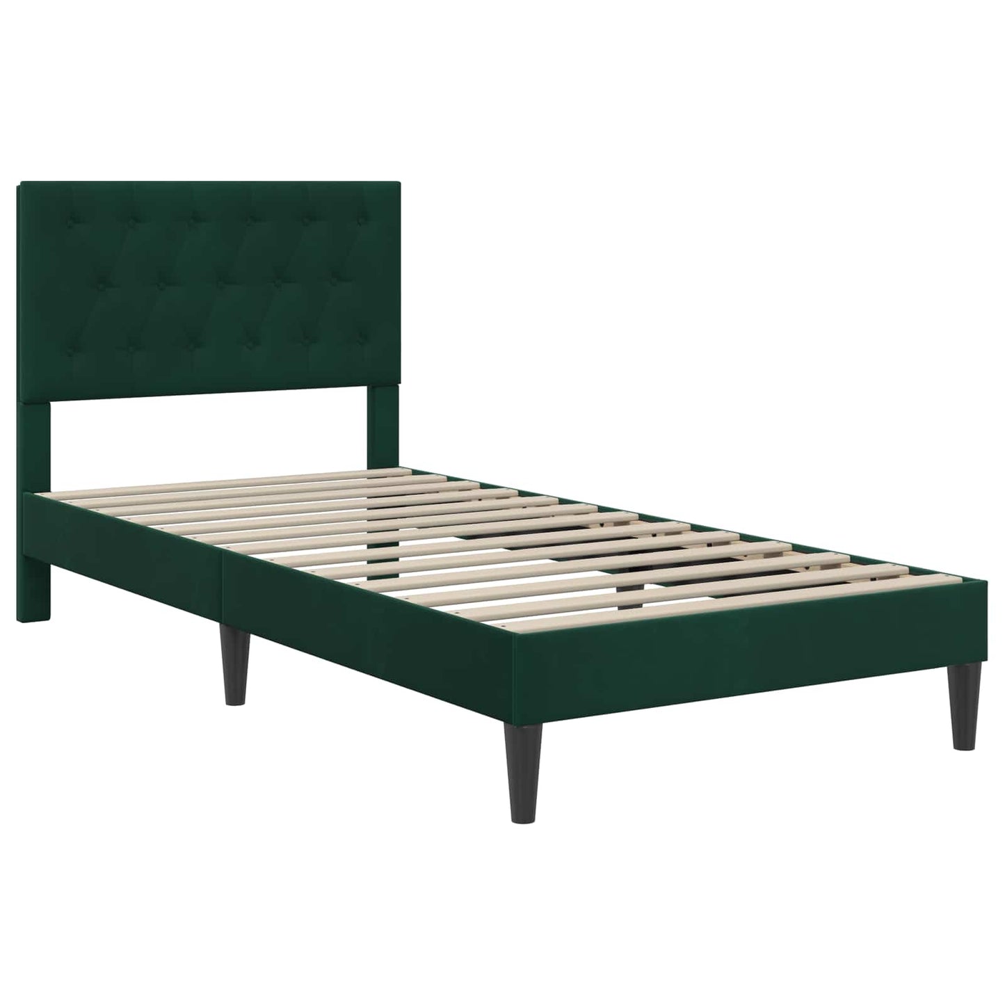 Bed Frame with Headboard Black 90 x 190 cm Velvet