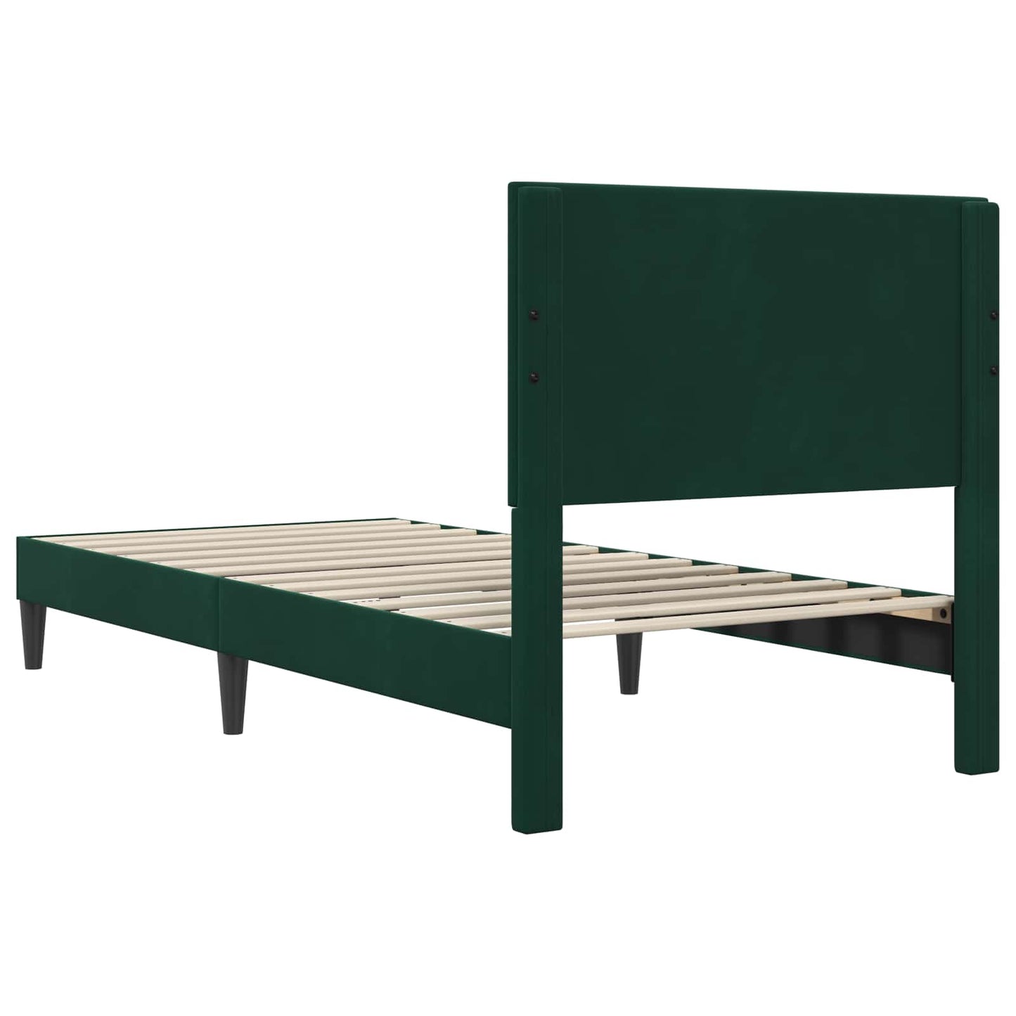 Bed Frame with Headboard Black 90 x 190 cm Velvet