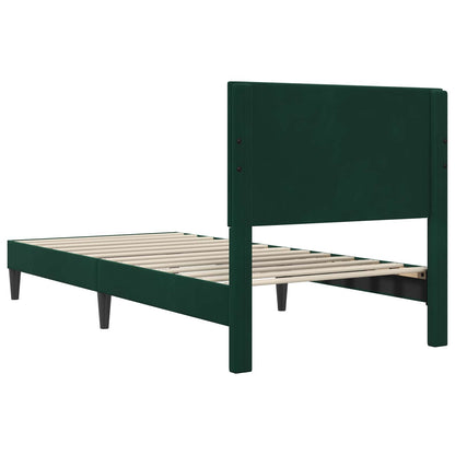 Bed Frame with Headboard Black 90 x 190 cm Velvet