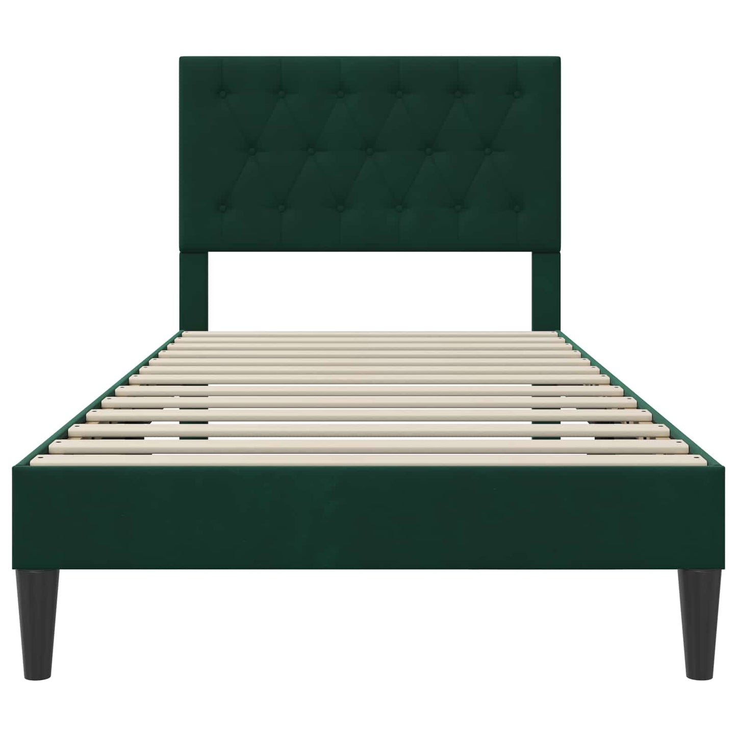 Bed Frame with Headboard Black 90 x 190 cm Velvet
