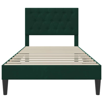 Bed Frame with Headboard Black 90 x 190 cm Velvet