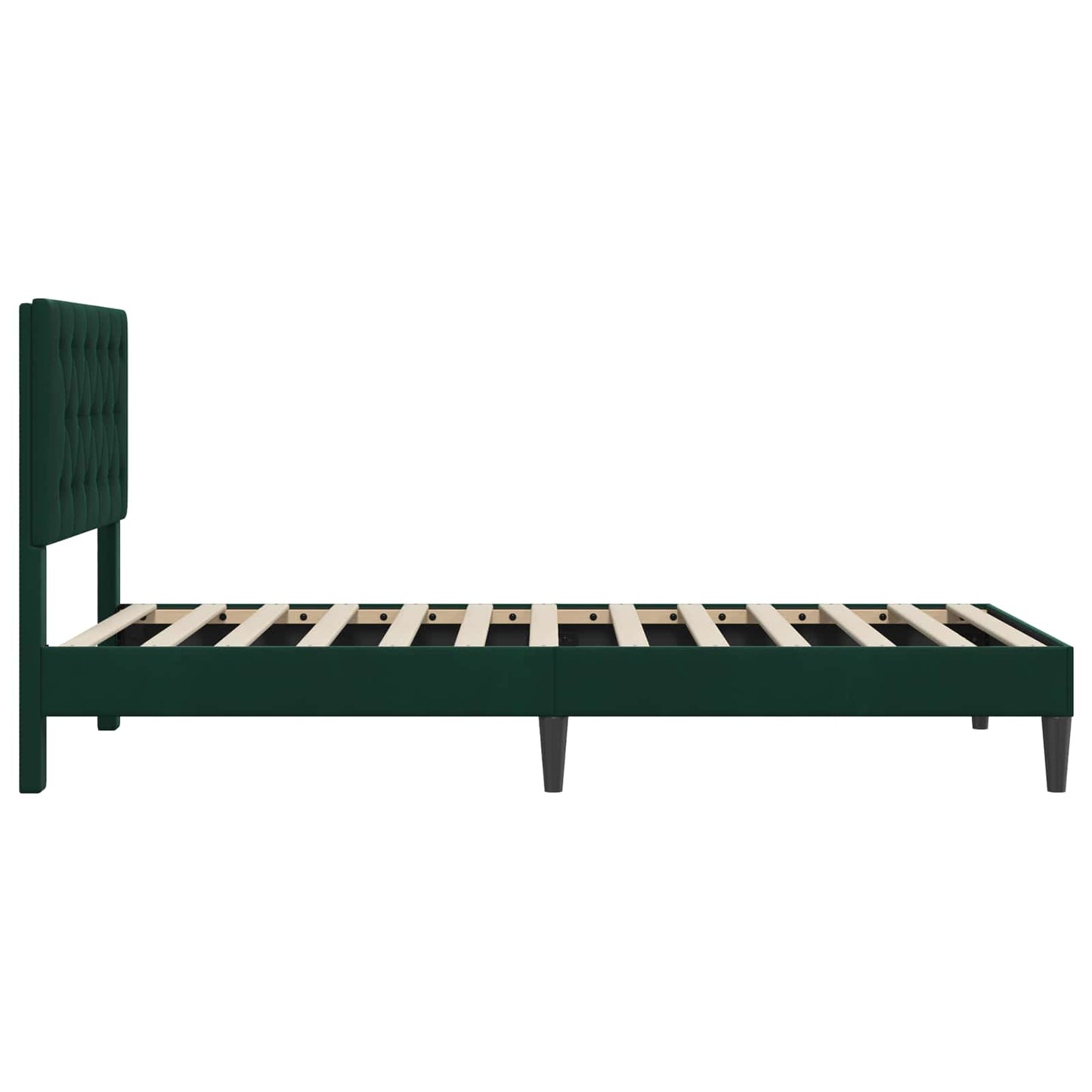Bed Frame with Headboard Black 90 x 190 cm Velvet