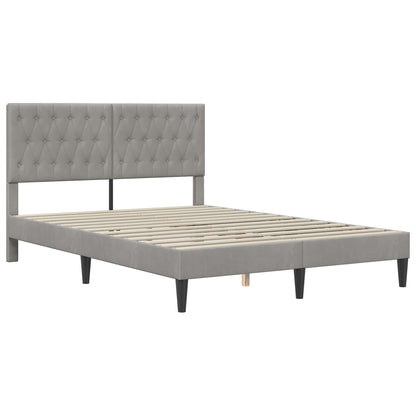 Bed Frame with Headboard Light Grey 180 x 200 cm Velvet