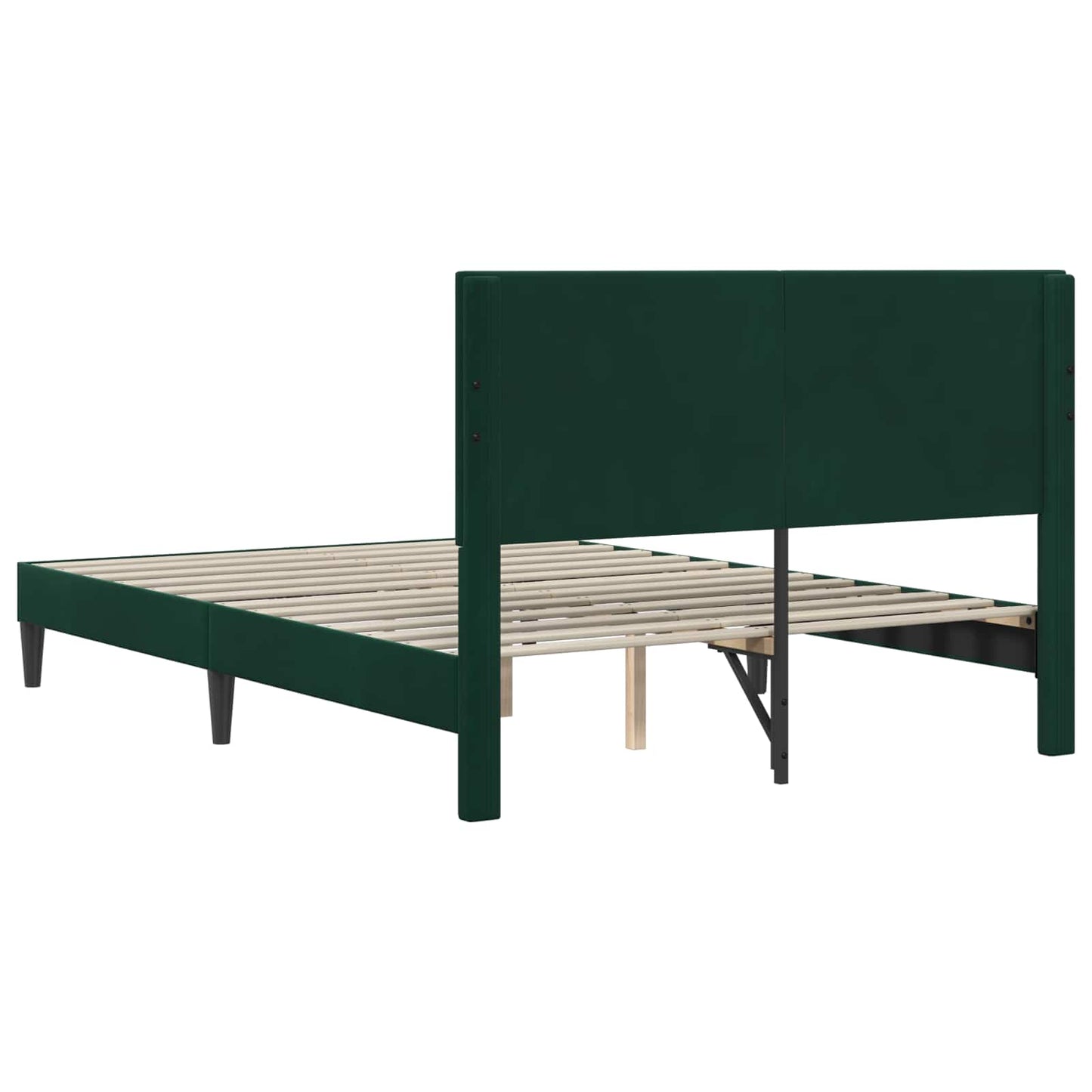 Bed Frame with Headboard Black 180 x 200 cm Velvet