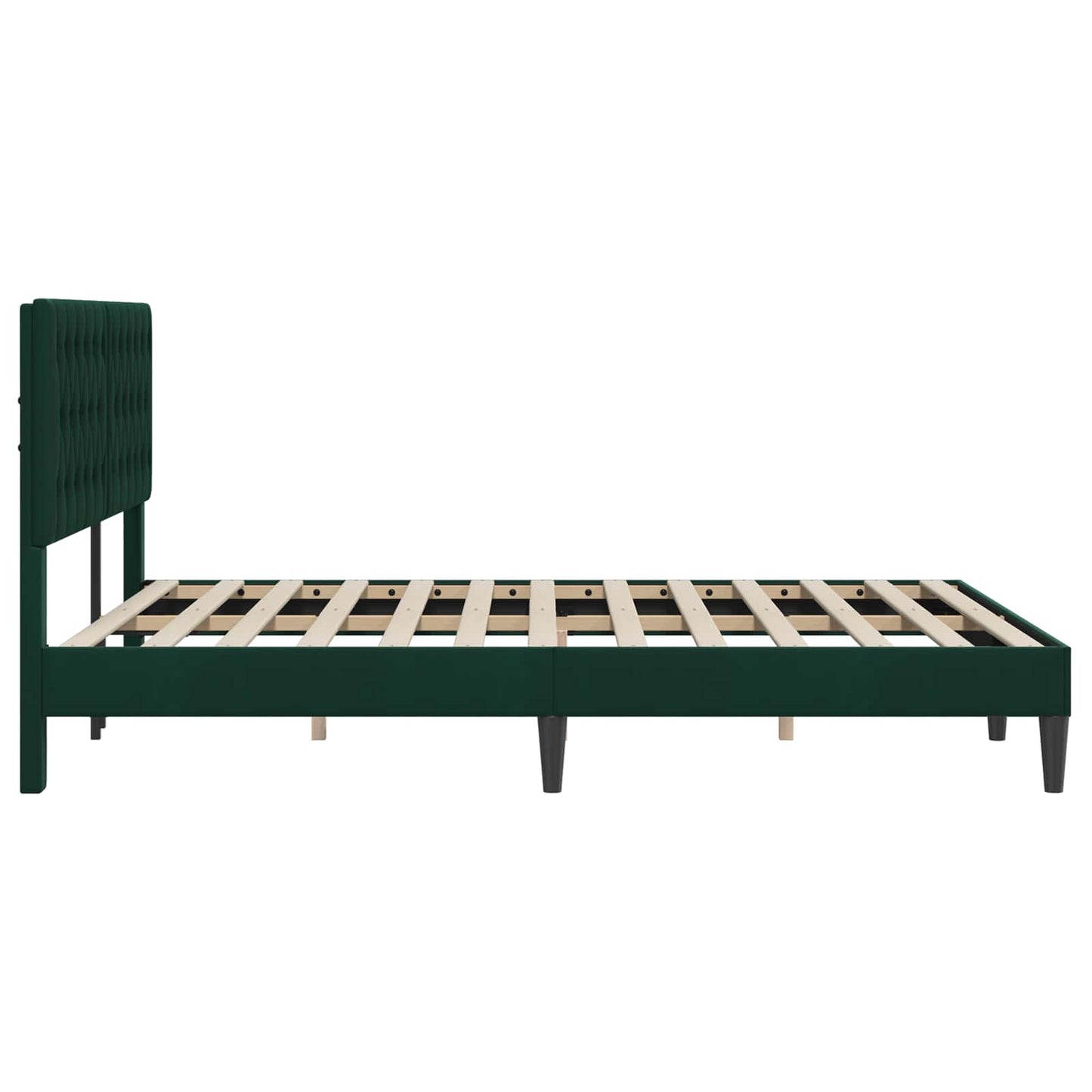 Bed Frame with Headboard Black 180 x 200 cm Velvet