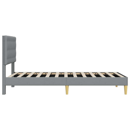 Bed Frame with Headboard Light Grey 90 x 190 cm Fabric