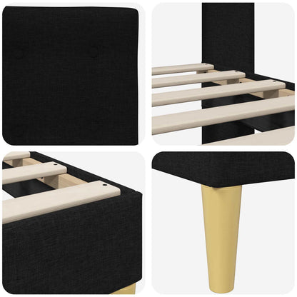 Bed Frame with Headboard Black 90 x 190 cm Fabric