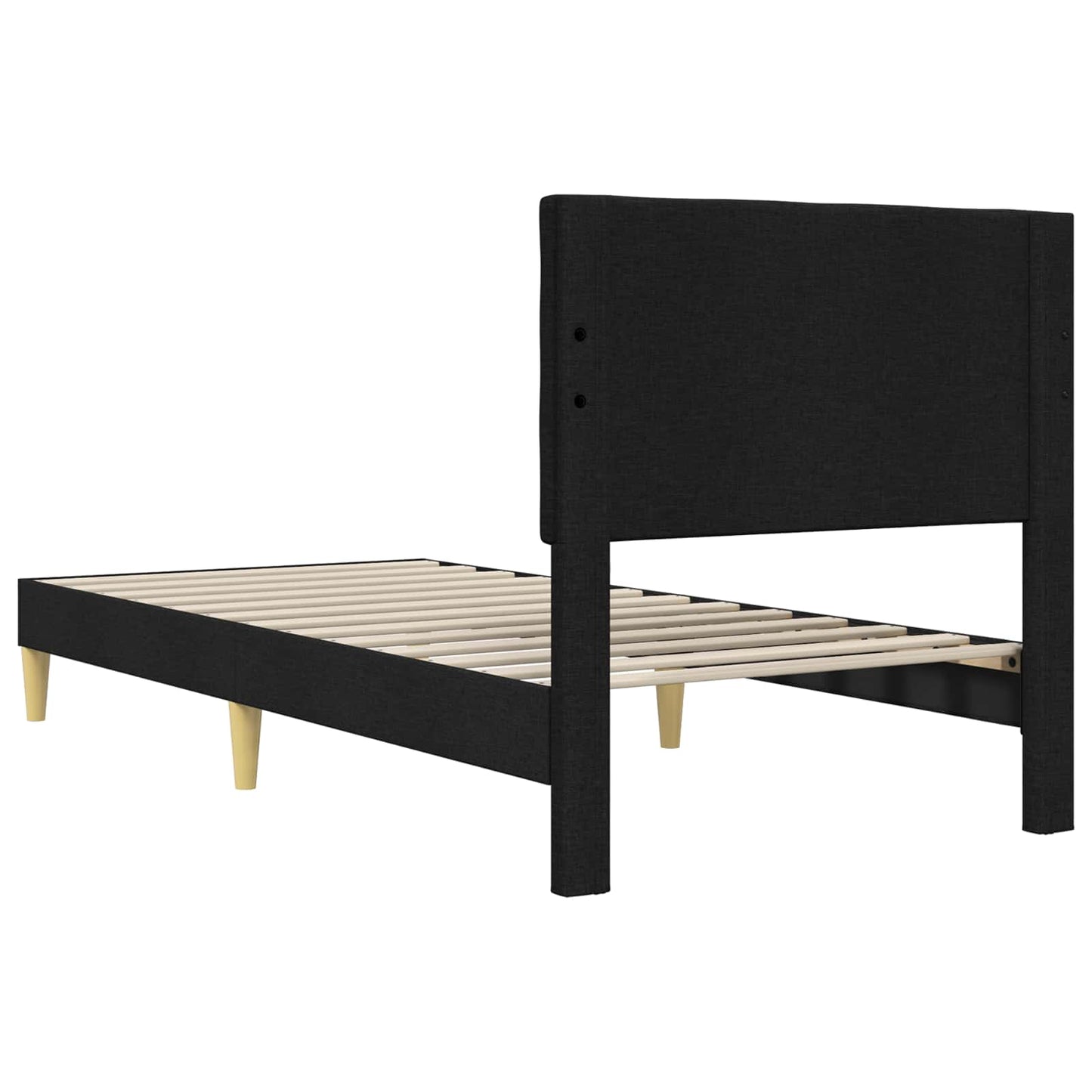 Bed Frame with Headboard Black 90 x 190 cm Fabric
