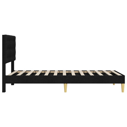Bed Frame with Headboard Black 90 x 190 cm Fabric