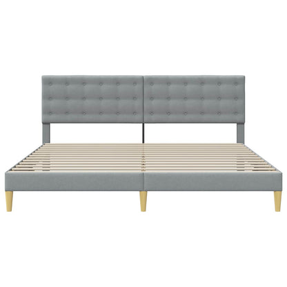 Bed Frame with Headboard Light Grey 180 x 200 cm Fabric