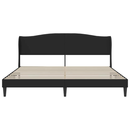 Bed Frame with Headboard Black 180 x 200 cm Faux Leather