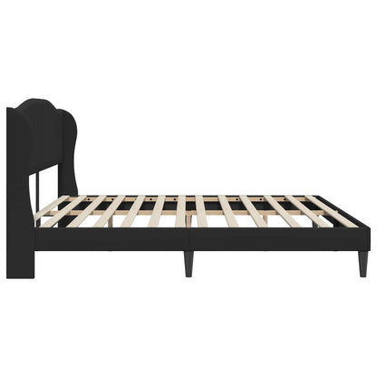 Bed Frame with Headboard Black 180 x 200 cm Faux Leather