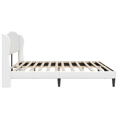 Bed Frame with Headboard White 180 x 200 cm Faux Leather