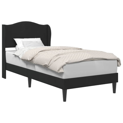 Bed Frame with Headboard Black 90 x 190 cm Velvet