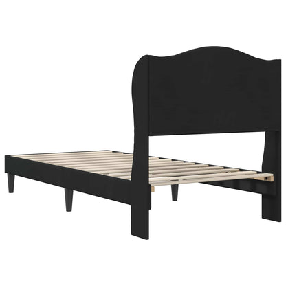 Bed Frame with Headboard Black 90 x 190 cm Velvet