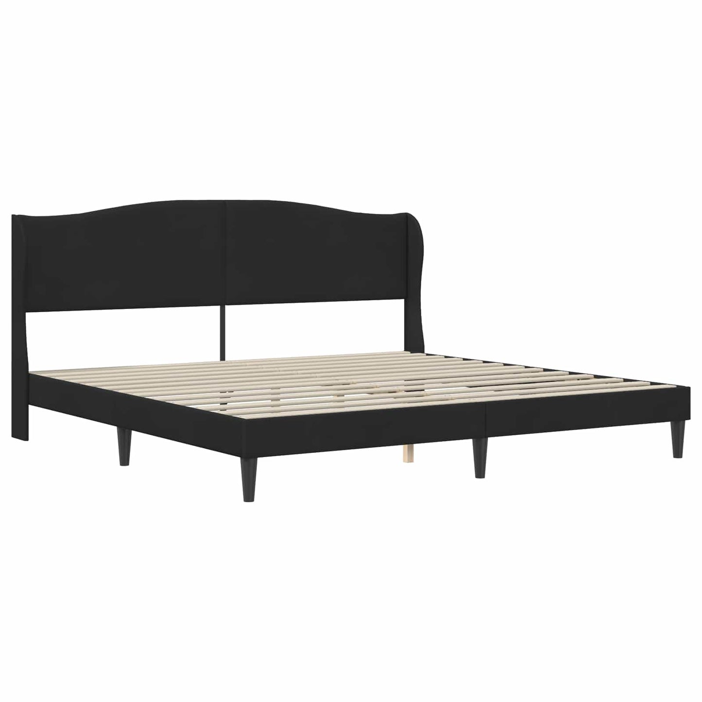 Bed Frame with Headboard Black 180 x 200 cm Velvet
