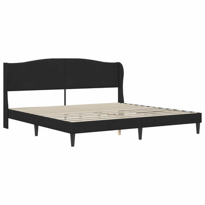 Bed Frame with Headboard Black 180 x 200 cm Velvet