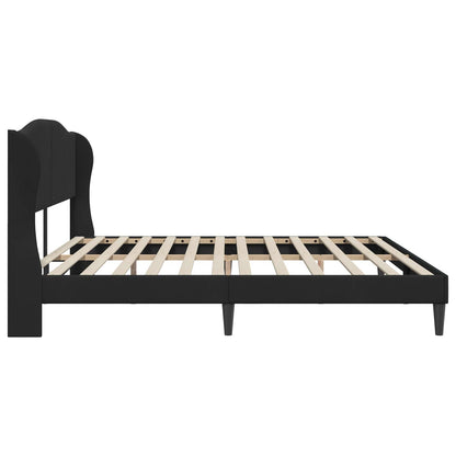 Bed Frame with Headboard Black 180 x 200 cm Velvet