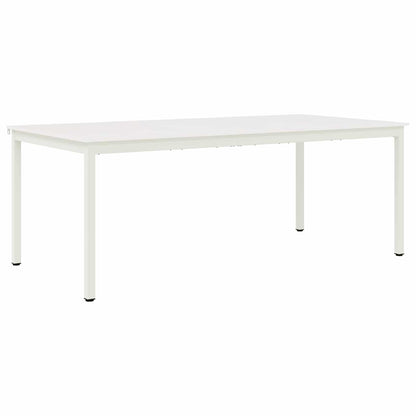 Dining Table White 200 x 100 x 75 cm Solid Pine Wood