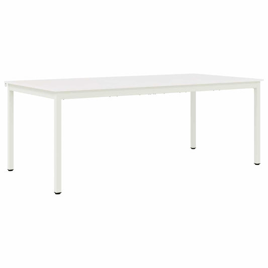 Dining Table White 200 x 100 x 75 cm Solid Pine Wood