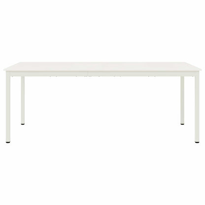 Dining Table White 200 x 100 x 75 cm Solid Pine Wood