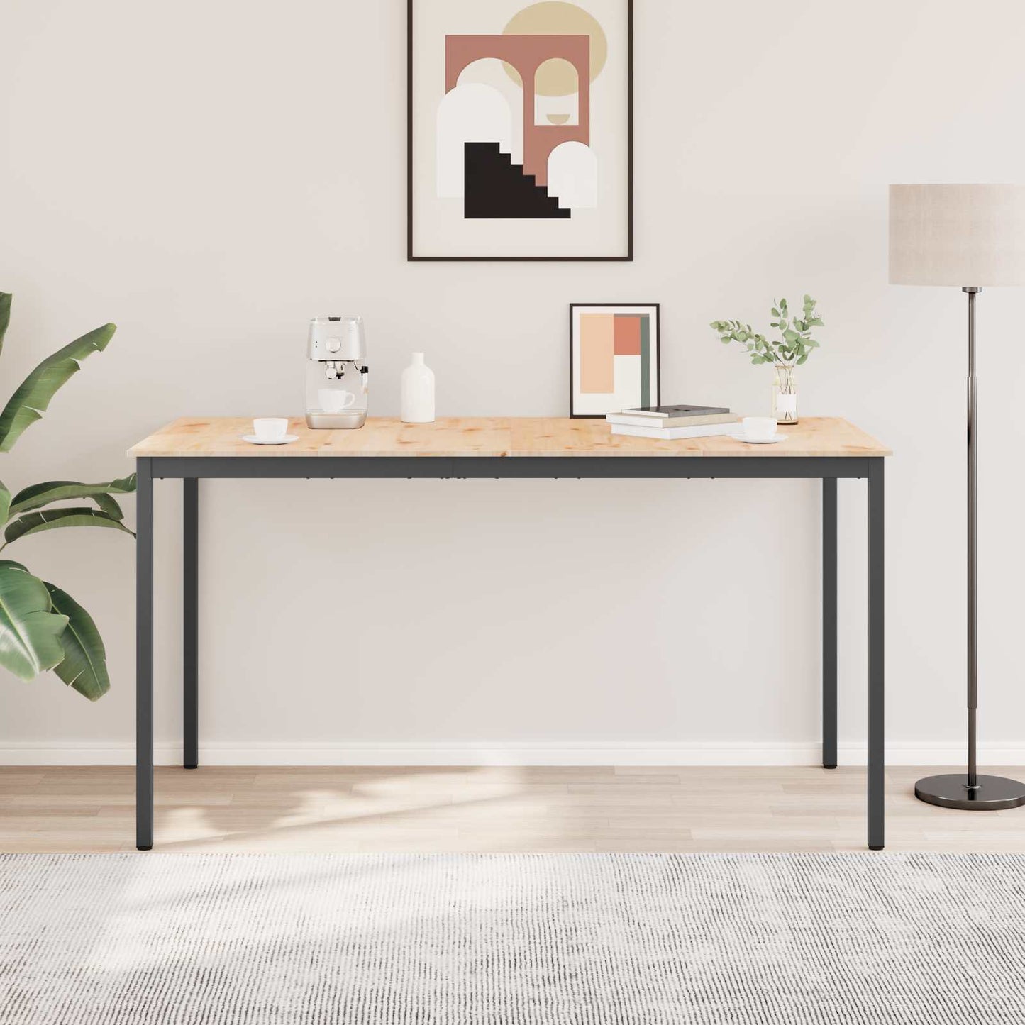 Bar Table Natural 200 x 100 x 105 cm Solid Pine Wood