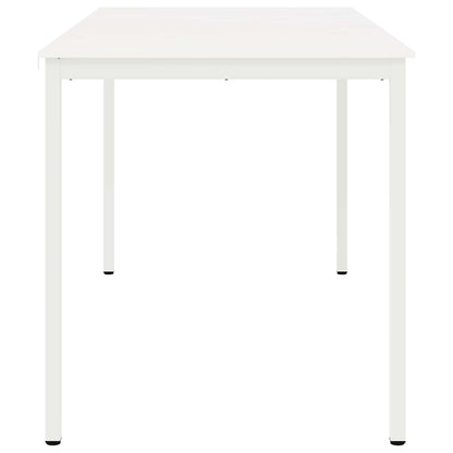 Bar Table White 200 x 100 x 105 cm Solid Pine Wood