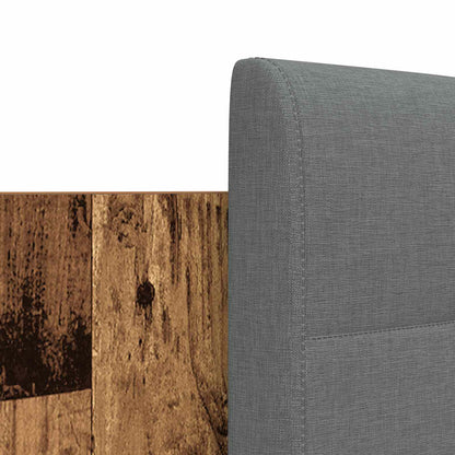 Bed Frame with Headboard Old Wood 200 x 200 cm Engineered Wood
