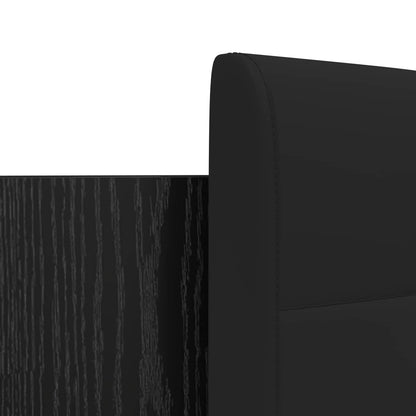 Bed Frame with Headboard Black Oak 200 x 200 cm Engineered Wood