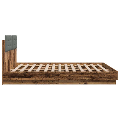 Bed Frame with Headboard Old Wood 180 x 200 cm Engineered Wood