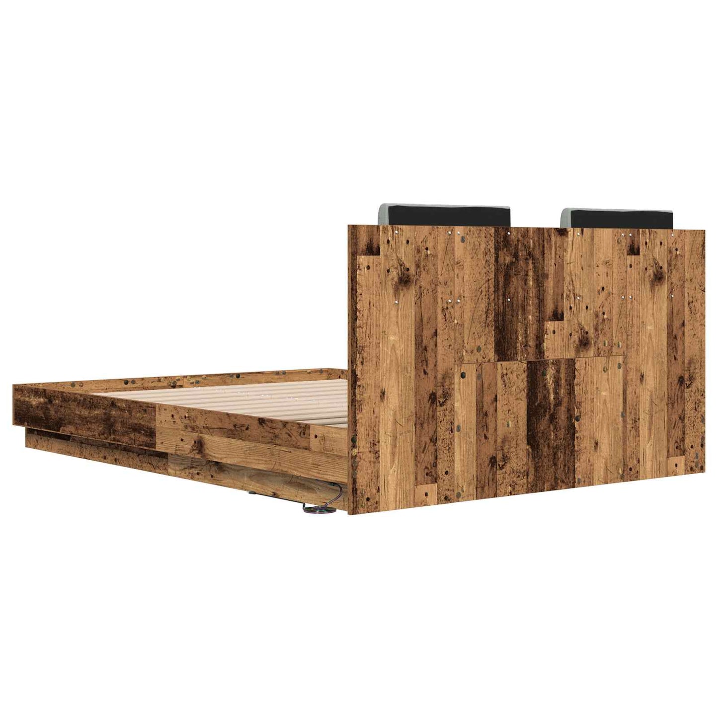 Bed Frame with Headboard Old Wood 160 x 200 cm Engineered Wood