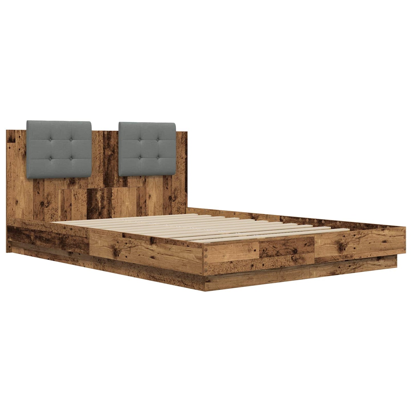 Bed Frame with Headboard Old Wood 140 x 200 cm Engineered Wood