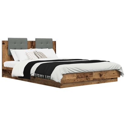 Bed Frame with Headboard Old Wood 140 x 200 cm Engineered Wood