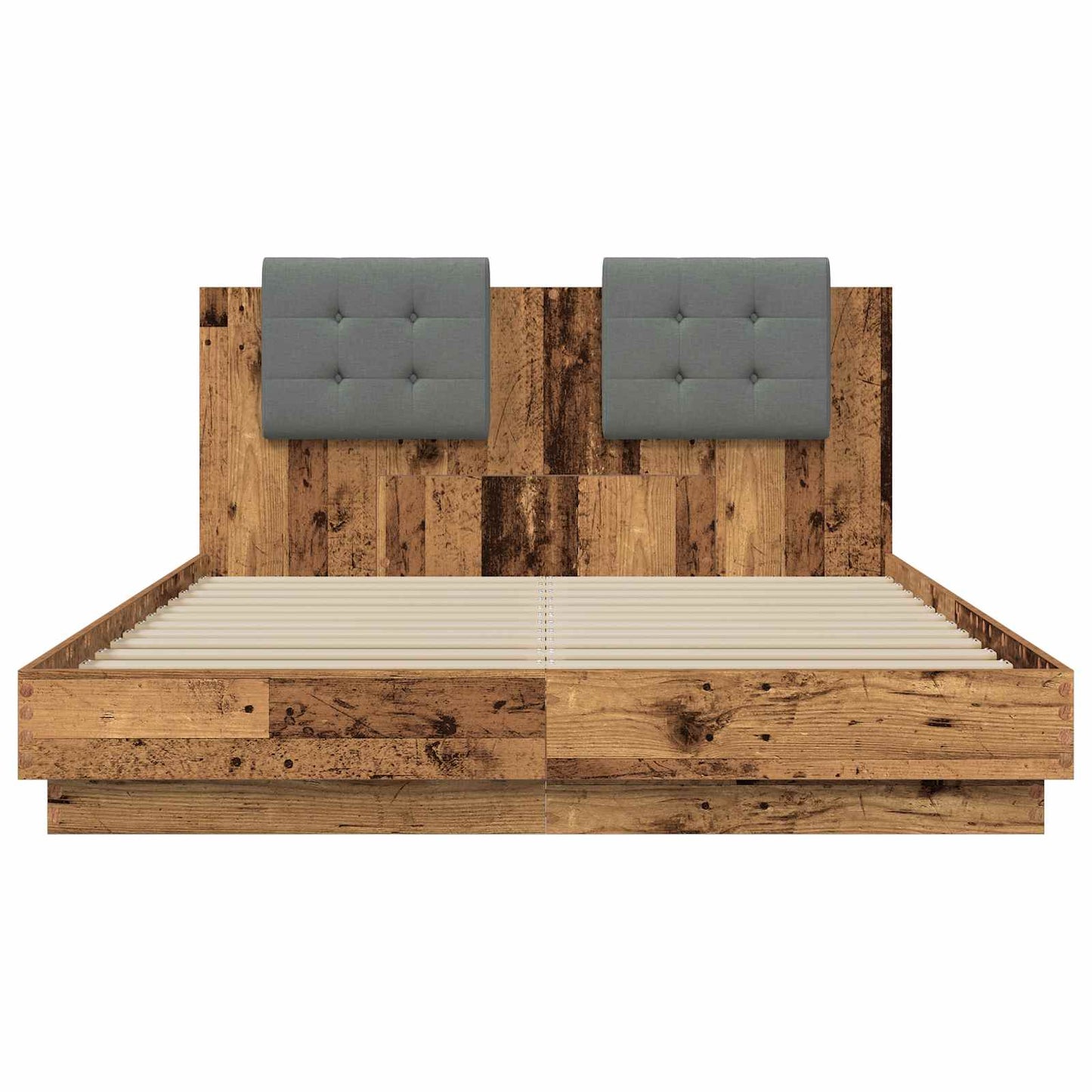 Bed Frame with Headboard Old Wood 120 x 200 cm Engineered Wood