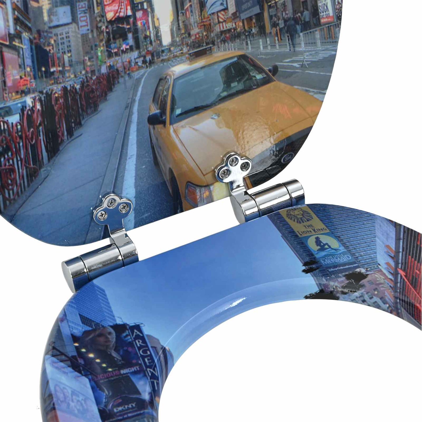 Soft-Close Toilet Seat 2 pcs Multicolour 44 x 38 cm MDF board