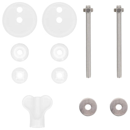 Soft-Close Toilet Seat 2 pcs Multicolour 44 x 38 cm MDF board