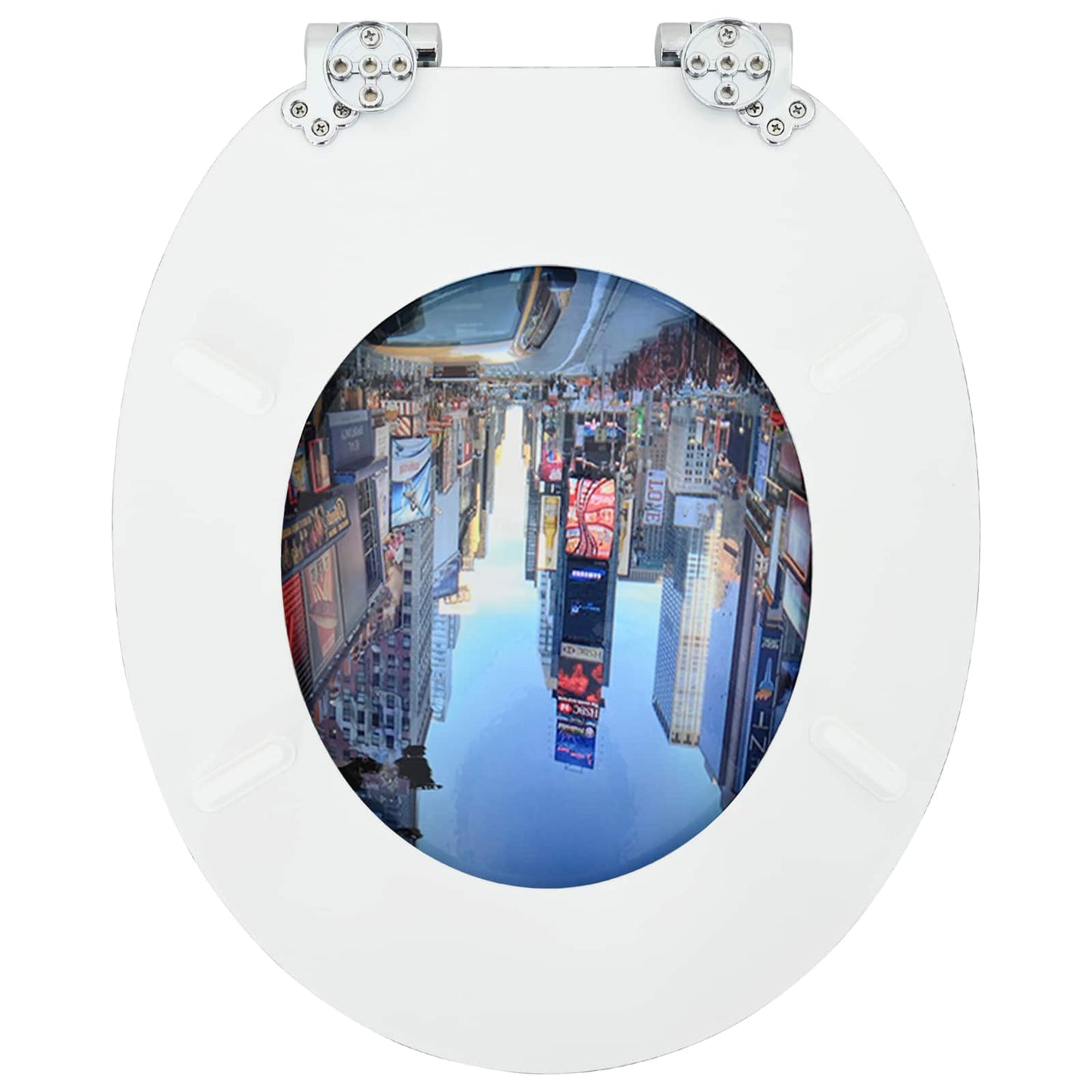 Soft-Close Toilet Seat 2 pcs Multicolour 44 x 38 cm MDF board