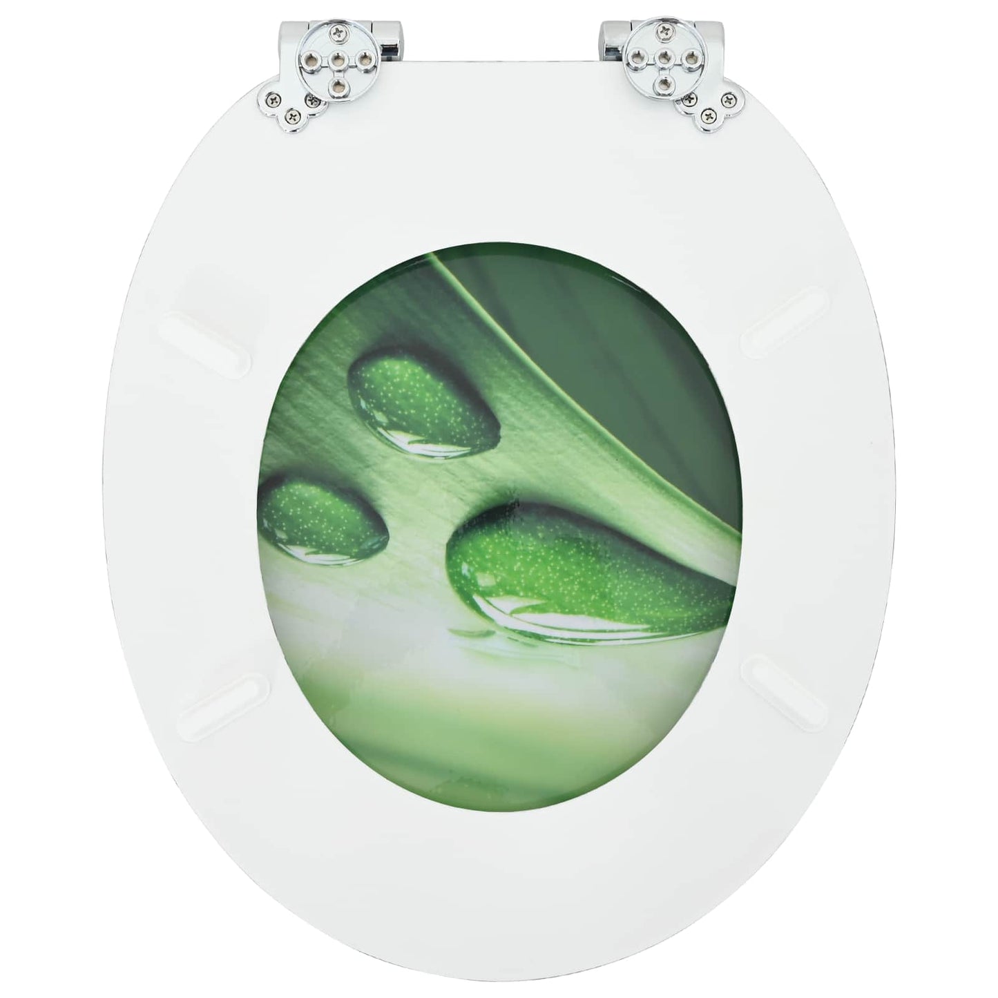 Soft-Close Toilet Seat 2 pcs Green Drop 44 x 38 cm MDF board