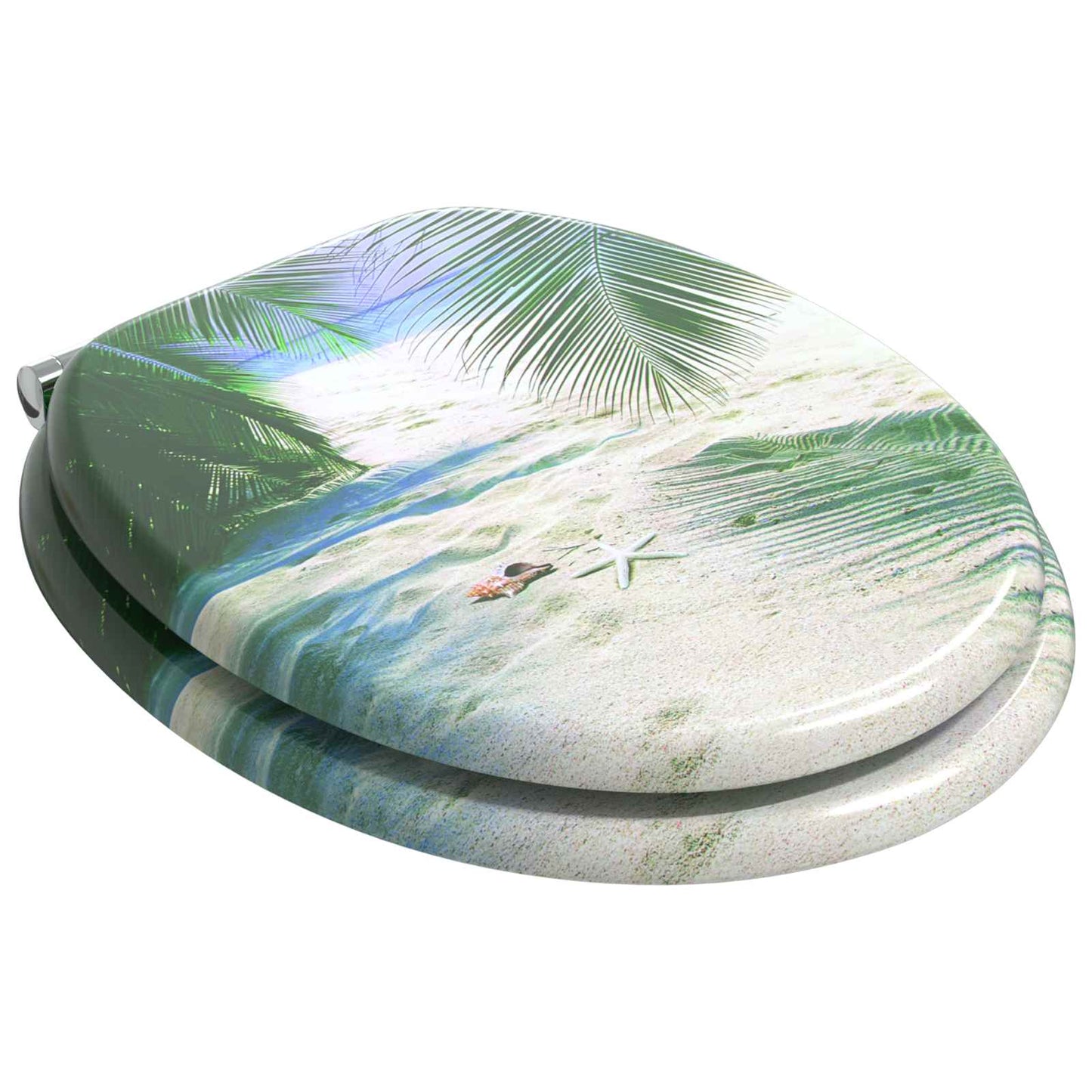 Soft-Close Toilet Seat 2 pcs Green 44 x 38 cm MDF board