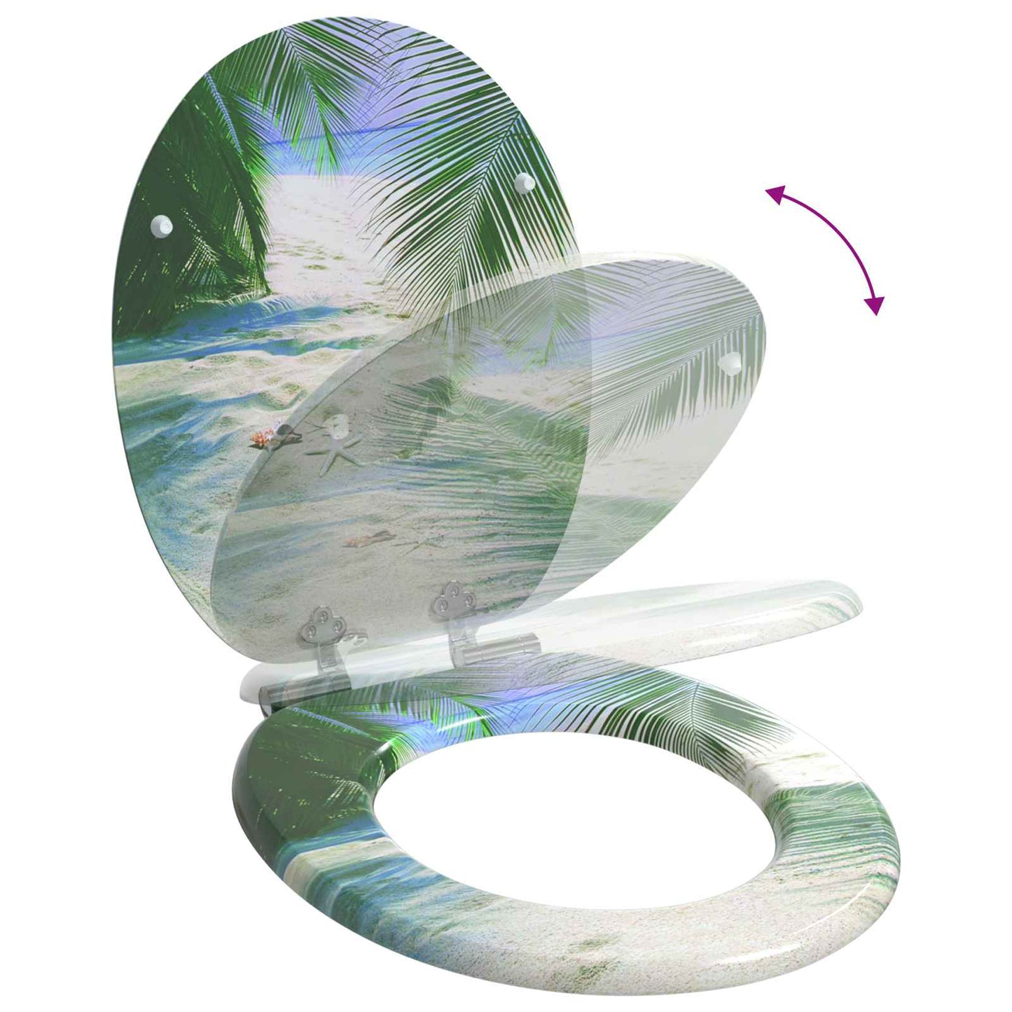 Soft-Close Toilet Seat 2 pcs Green 44 x 38 cm MDF board